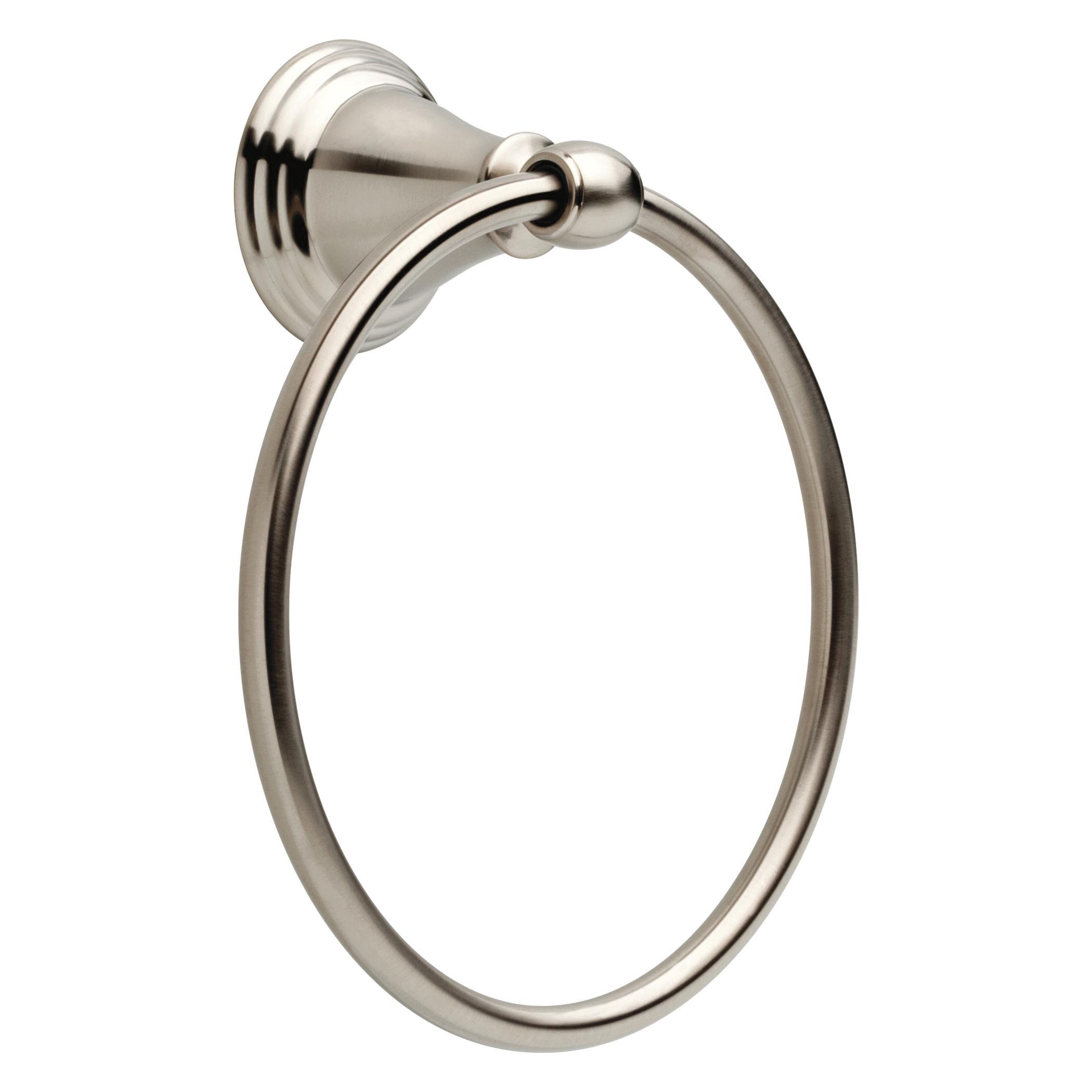 DELTA® 70046-SS Windemere® Towel Ring, 6-3/8 in Ring, 2-7/8 in OAD x 7-1/4 in OAH, Stainless Steel, Import