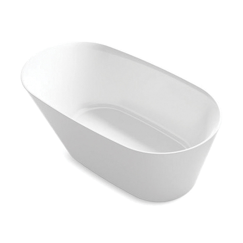 Kohler® 21388-0 Brazn™ Bath Tub, Soaking, 65-7/8 in L x 34-15/16 in W, Center Rear Drain, White