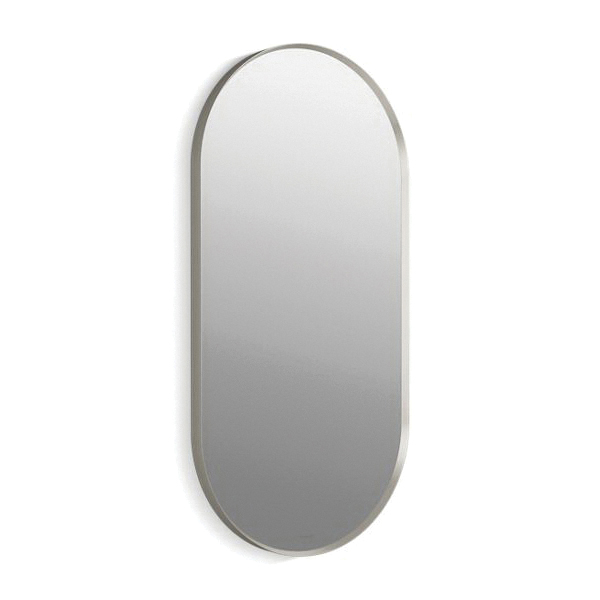 Kohler® 26051-BNL K-26051 Essential Decorative Mirror, Capsule Shape, 20-1/16 in L x 40-1/16 in W, Brushed Nickel