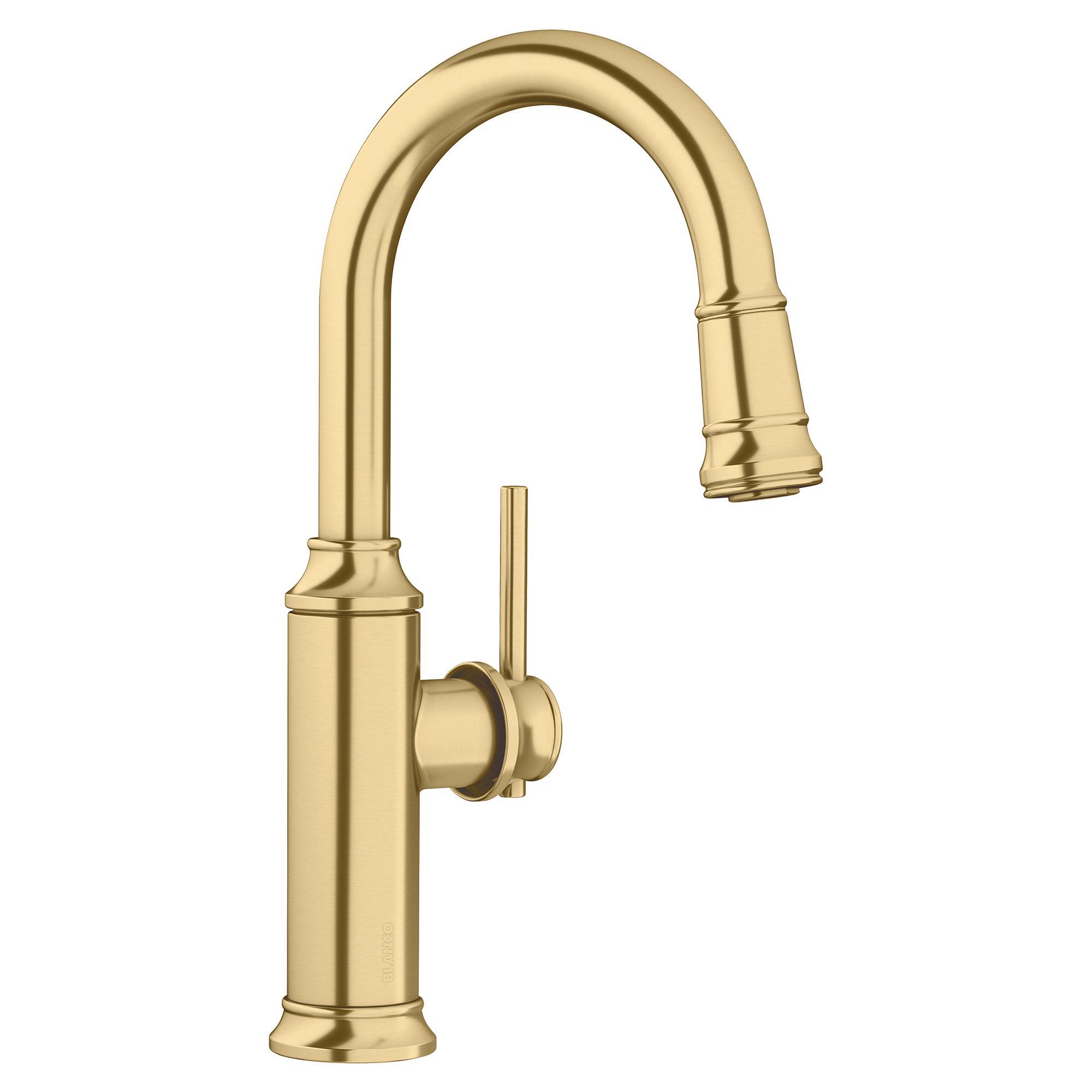 Blanco 442983 Bar Faucet, EMPRESSA™, Satin Gold, 1 Handle, 1.5 gpm