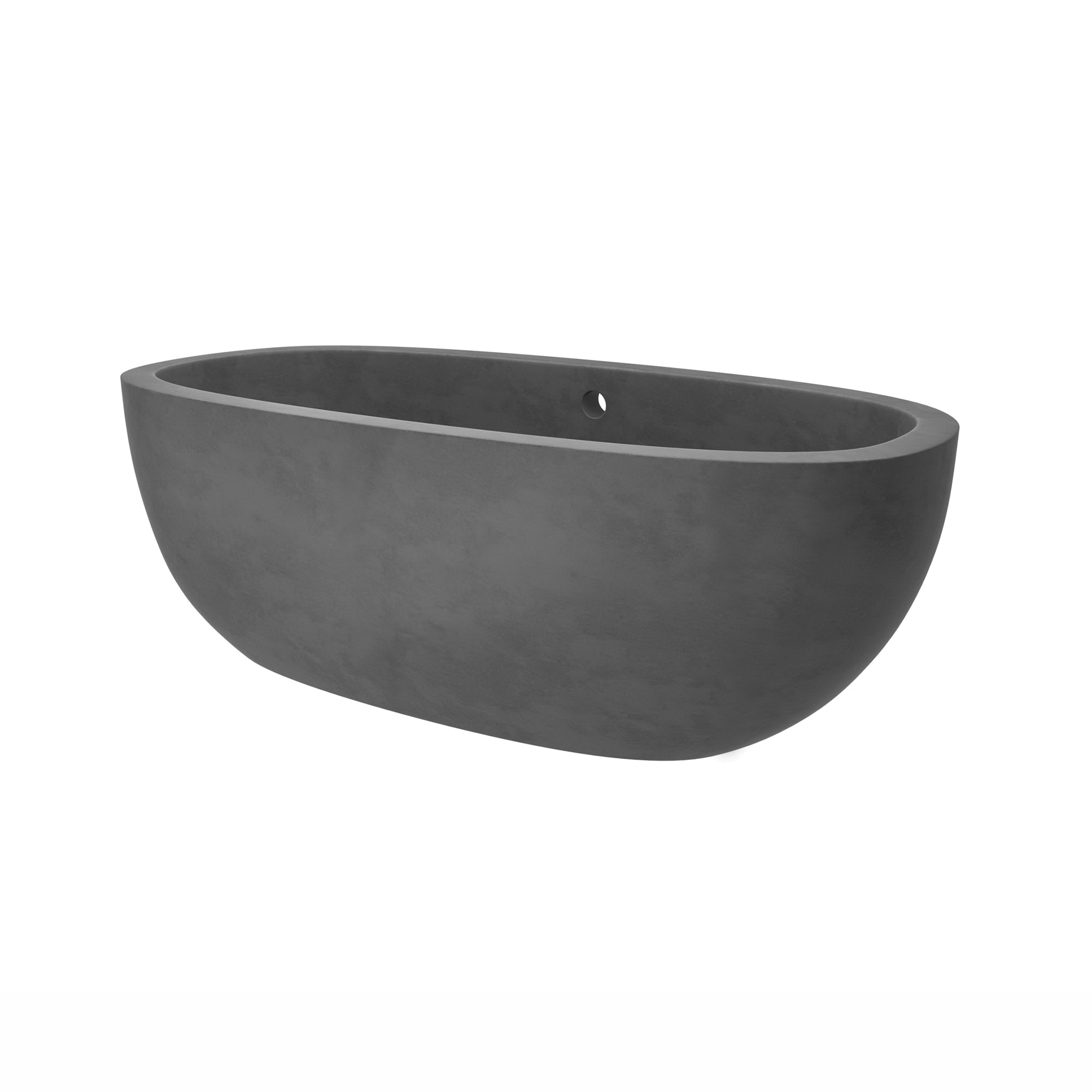 Native Trails NST7236-S Bathtub, NativeStone® Avalon, Soaking, Oval Shape, 72 in L x 36 in W, Center Drain, Slate, Import