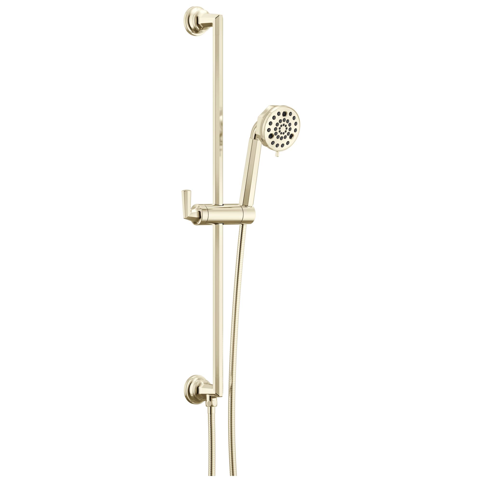 Brizo® 88765-PN Beauclere™ Hand Shower, 3-11/16 in Dia 4 Shower Head, 1.75 gpm Flow Rate, 60 to 82 in L Hose, 1/2 in - 14 NPT Connection, Polished Nickel, Import