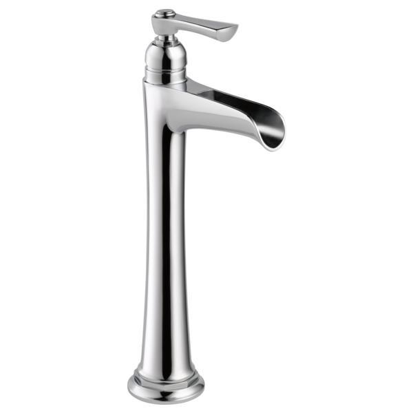 Brizo® 65461LF-PC-ECO Rook™ Vessel Lavatory Faucet, Commercial, 5-7/16 in Spout, 10-1/4 in H Spout, Polished Chrome, 1 Handles, Import