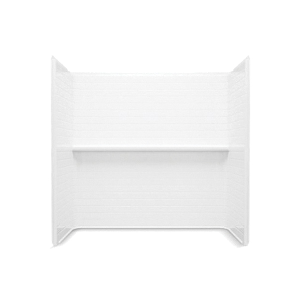 Sterling® 71574106-0 Traverse™ Bath Wall Set With Aging in Place Backerboard, 60 in L x 30 in W x 58-1/4 in H