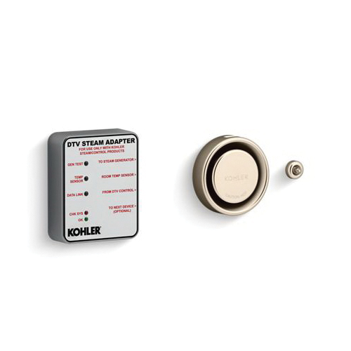 Kohler® 5548-K1-BV DTV+™ Steam Adapter Kit, 90 to 125 deg F Range, Vibrant® Brushed Bronze, For Use With Invigoration™ 5 to 15 kW Steam Generator
