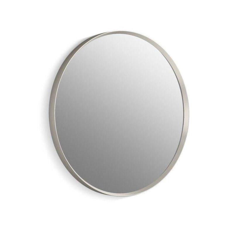Kohler® 31367-BNL 31367 Essential Wall Mount Bathroom Mirror, Round Shape, 1.37 in L 22 in W, Brushed Nickel