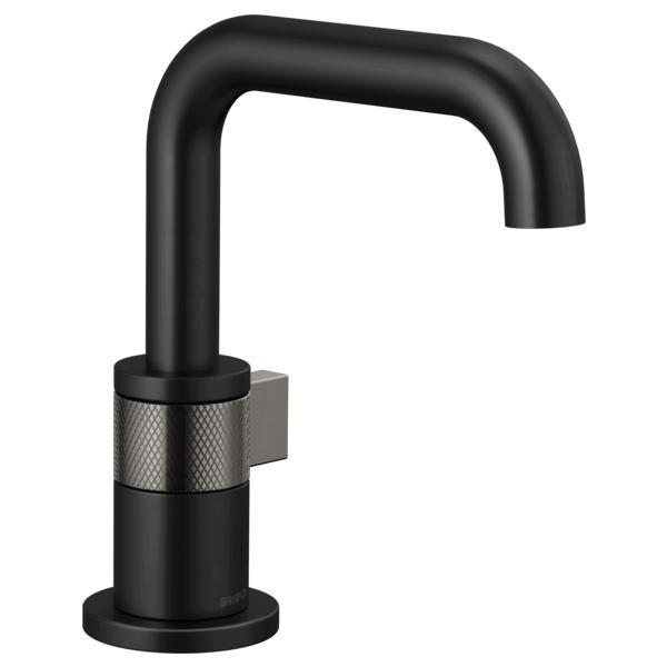 Brizo® 65035LF-BLSL Litze® Single-Handle Bathroom Faucet, 1.5 gpm Flow Rate, 5-9/16 in H Spout, 1 Handles, 1 Faucet Holes, Matte Black/Luxe Steel, Function: Lavatory