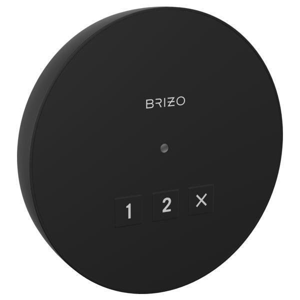 Brizo® 8CN-220R-BL Round Steam Shower Control, LED Indicator Display, Matte Black, Domestic