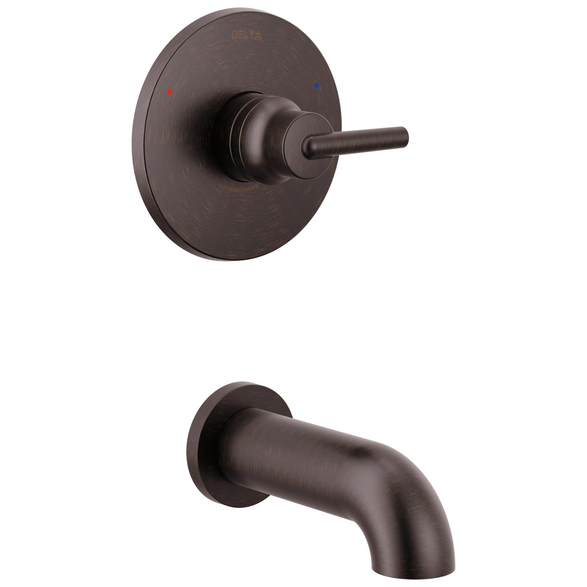 DELTA® T14159-RB Monitor® 14 Trinsic® Wall Mount Tub Trim, 2 gpm Flow Rate, Venetian Bronze, 1 Handles, Commercial