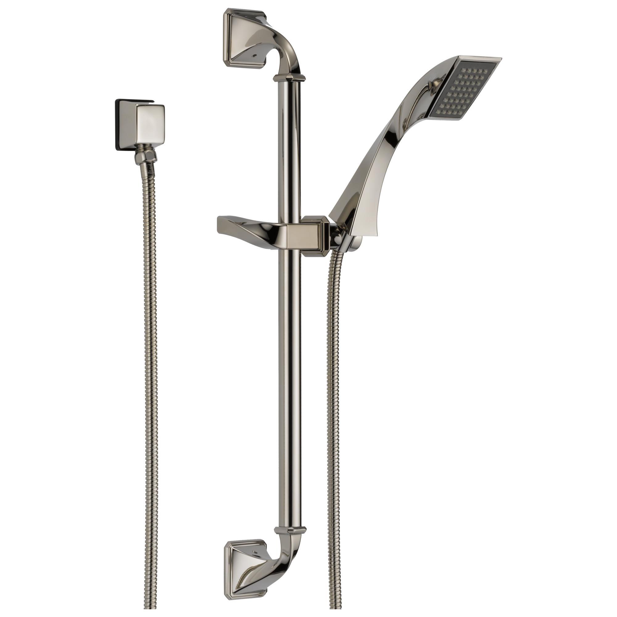 Brizo® 85730-PN Hand Shower, Virage®, 1 Shower Head, 2 gpm, 60 to 82 in L Hose, 1/2-14 NPSM Connection, Polished Nickel, Import