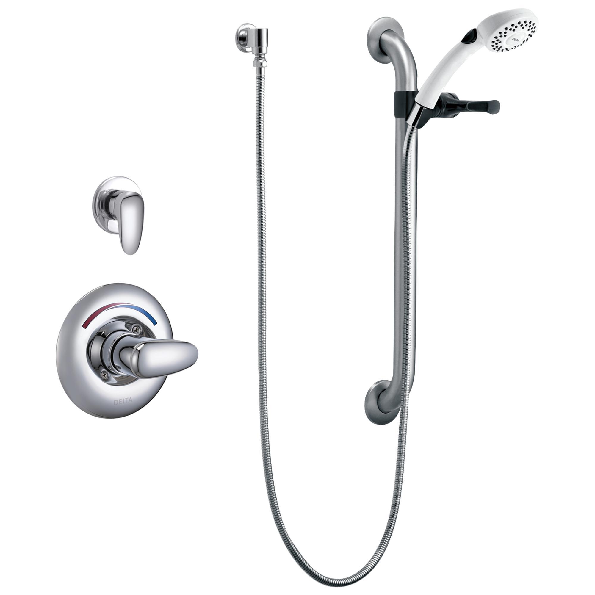 DELTA® T13H302-20 MultiChoice® Universal Shower Valve Trim, 1.5 gpm Flow Rate, Polished Chrome, Import