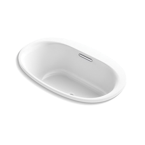 Kohler® 5713-0 Underscore® Bathtub, Soaking, Oval Shape, 60 in L x 36 in W, Center Drain, White