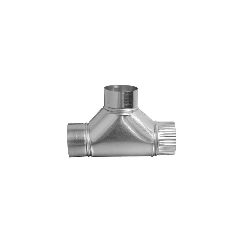 Snappy™ 422-146NC Duct Air Flow Tee, Crimped, 14x14x14, 26 ga Steel, Galvanized