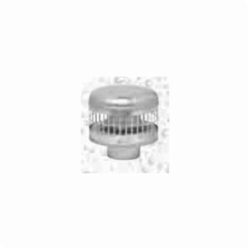 METAL-FAB&reg; Corr/Guard&reg; 4CGSWC Vertical Cap, Stainless Steel, Fits Duct Size: 4 in, 8-1/4 in W x 8 in H Cap