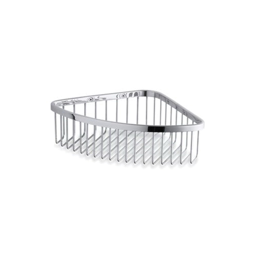 Kohler® 1897-S Large Corner Shower Basket, 3 in H x 8-1/16 in W x 8-1/16 in D, Stainless Steel, Polished Stainless Steel