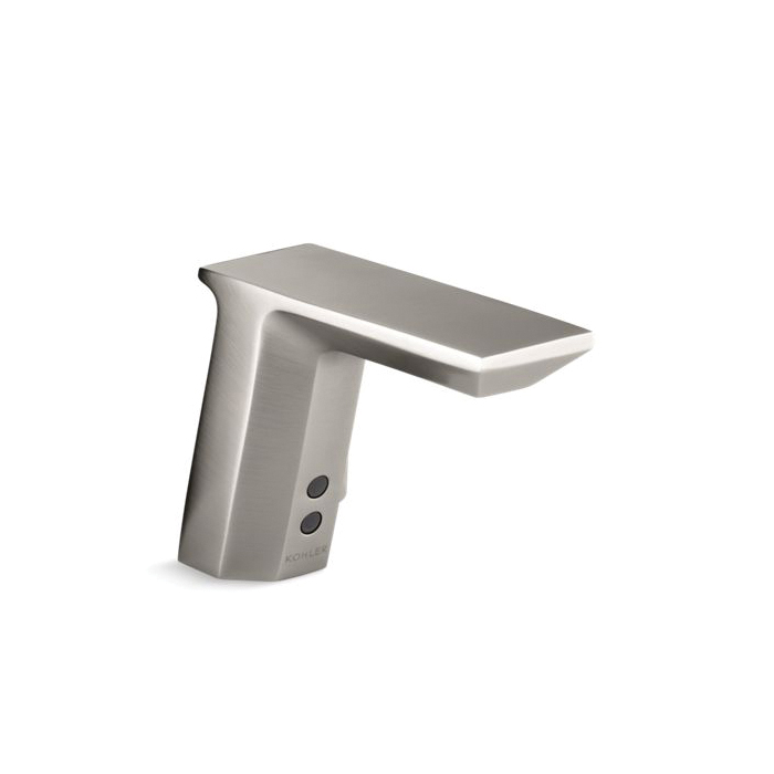 Kohler® 7516-VS Geometric Insight™ Energy Cell-Powered Hybrid Faucet, Commercial, 0.5 gpm Flow Rate, 5-7/16 in H Spout, 1 Faucet Holes, Vibrant® Stainless, Function: Touchless