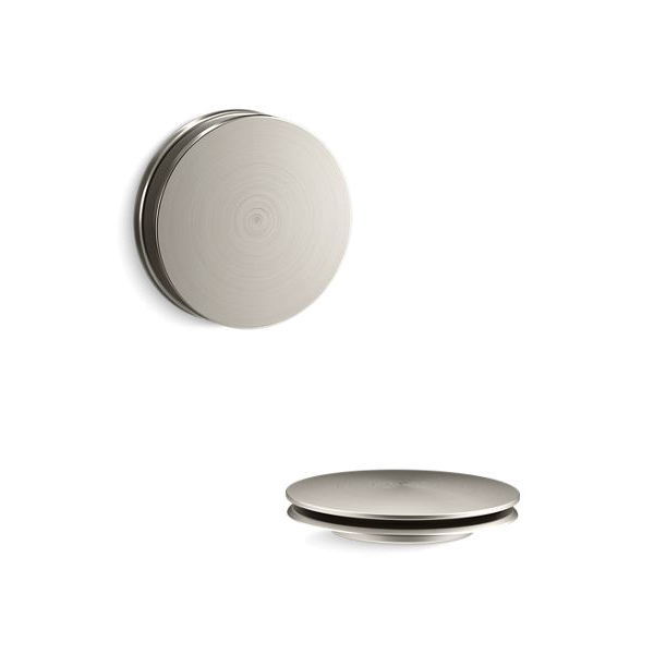 Kohler® T37395-BN Contemporary Style Push Button Bath Cable Drain Trim, For Use With PureFlo™ Rough Drain, Metal