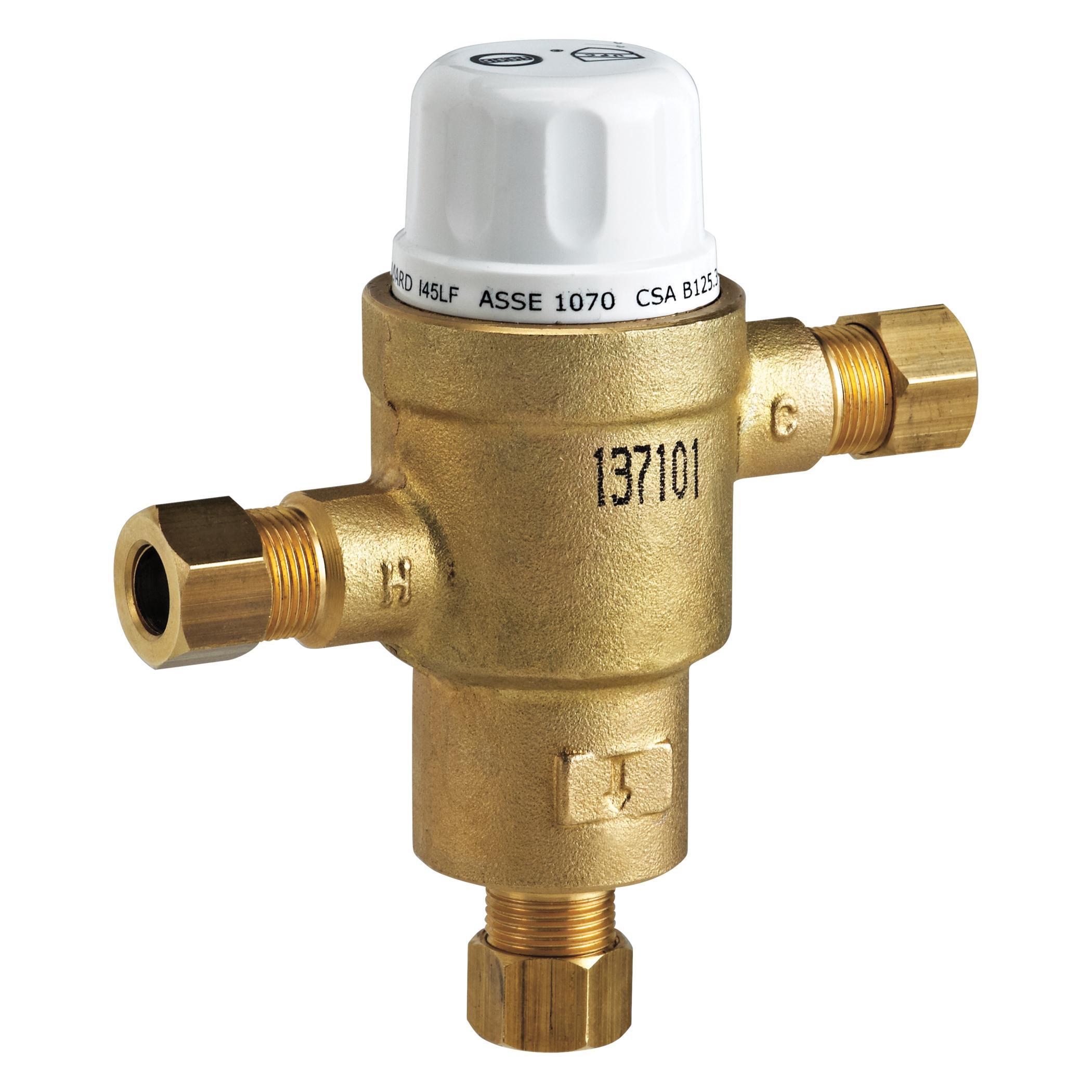DELTA® R3070-MIXLF Thermostatic Mixing Valve, Forged Brass Body, Import
