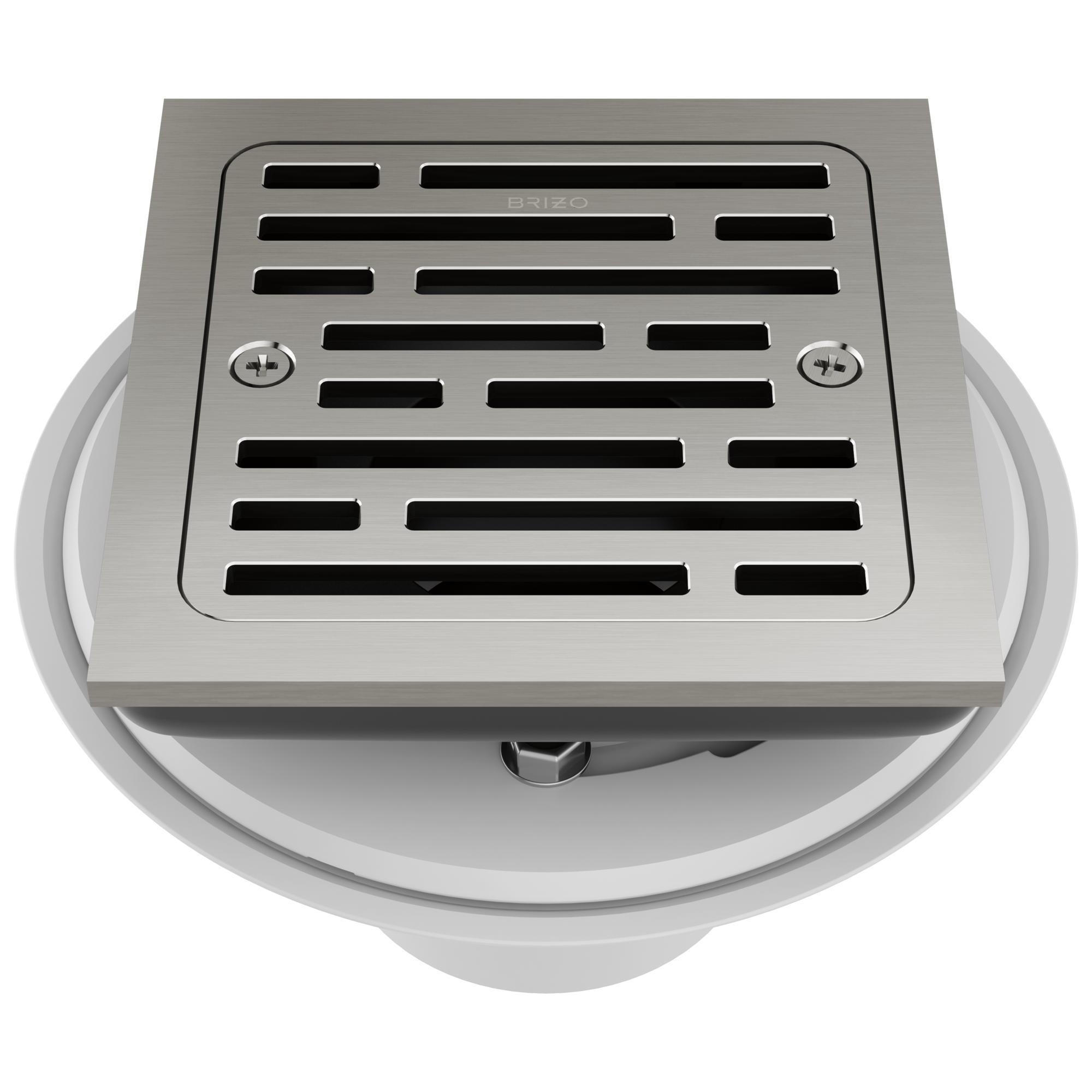 Brizo® BT062415-NK Square Shower Drain, 4 in Nominal, Import