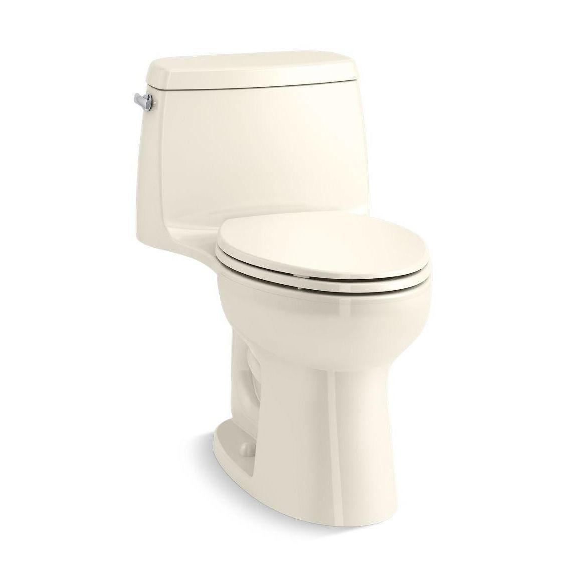 Kohler® 30811-96 30811 1-Piece Toilet, Santa Rosa™, Elongated Bowl, 16-9/16 in H Rim, 12 in Rough-In, 1.6 gpf, Biscuit