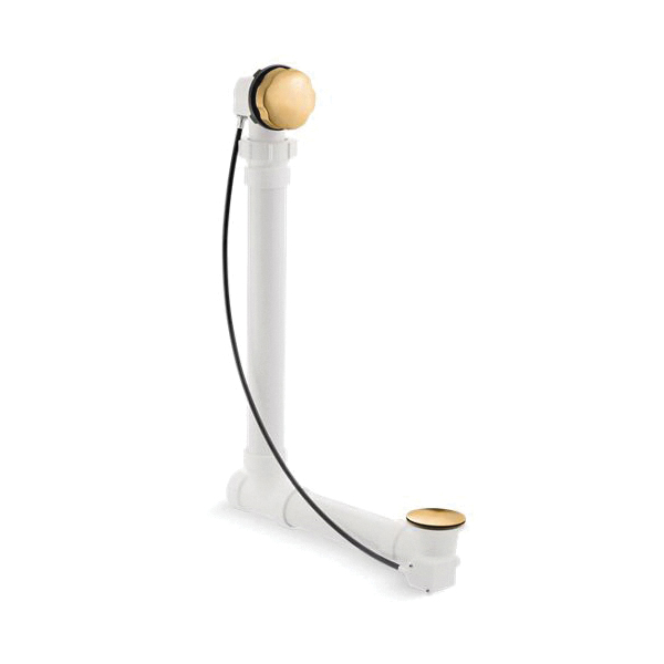 Kohler® 7213-2MB Clearflo™ K-7213 Cable Bath Drain, 19-3/4 in H, Metal, Vibrant® Brushed Moderne Brass