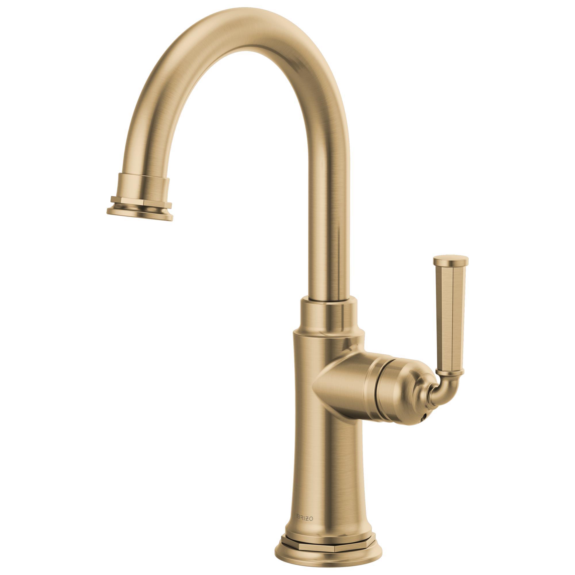 Brizo® 61074LF-GL Bar Faucet, Rook®, Luxe Gold, 1 Handle, 1.8 gpm