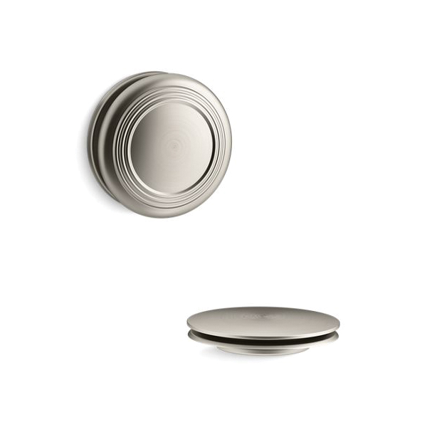 Kohler® T37396-BN K-T37396 Traditional Push Button Bath Drain Trim, For Use With PureFlo™ Rough Drain, Metal