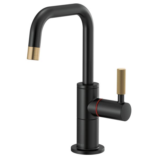 Brizo® 61353LF-H-BLGL Litze® Instant Hot Faucet, 1 gpm at 60 psi Flow Rate, Luxe Gold/Matte Black, 1 Handle, Import