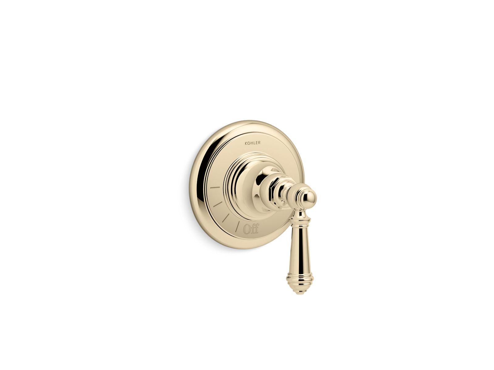Kohler® T72771-4-AF T72771-3 Volume Control Valve Trim, Vibrant French Gold