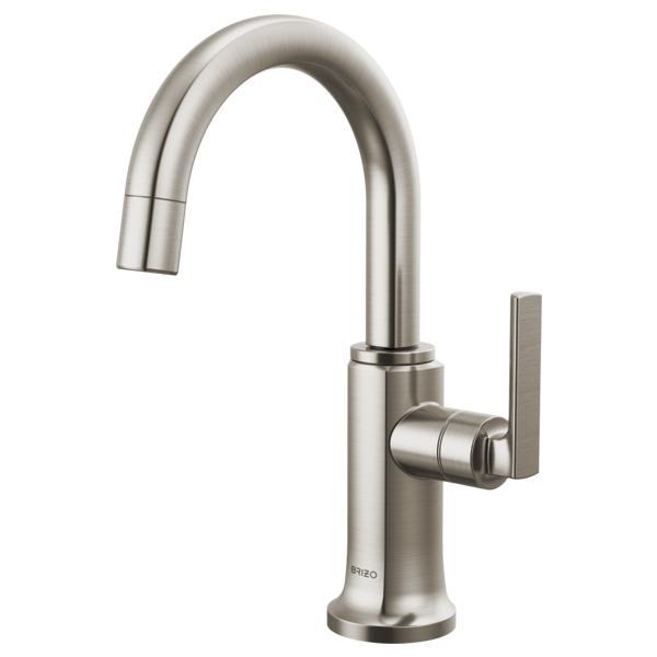 Brizo® 61306LF-C-SS-L Kintsu® Integrated Faucet with Arc Spout, 1.5 gpm Flow Rate, Stainless, 1 Handles