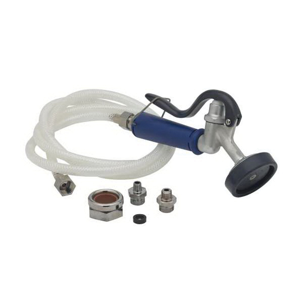 T & S PG-35AV-VH06 Pet Grooming Angle Spray Valve With Heat Resistant Rubber Grip Handle, 3/4-14 UN Female Connection, Aluminum, Vinyl, 7 ft L Spray Hose, Domestic