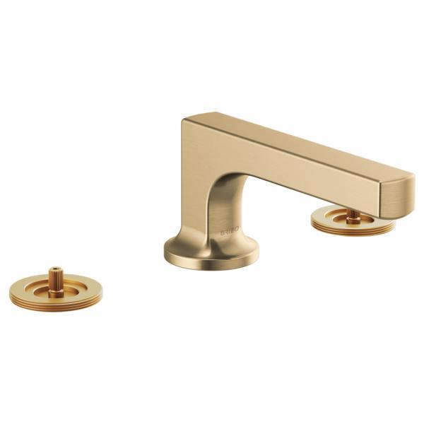 Brizo® 65308LF-GLLHP Kintsu™ Widespread Lavatory Faucet, 1.5 gpm at 60 psi Flow Rate, 2-3/16 in H Spout, 6 to 16 in Center, Luxe Gold, 2 Handles, Import