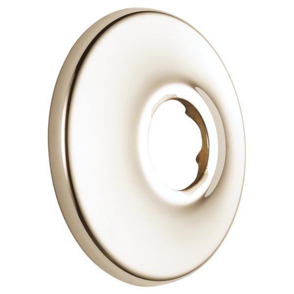 DELTA® RP6025PNPR Flange, For Use With In2ition® Model 58065 4-Setting Two-In-One Shower, Wall Mount, Lumicoat™ Polished Nickel, Import