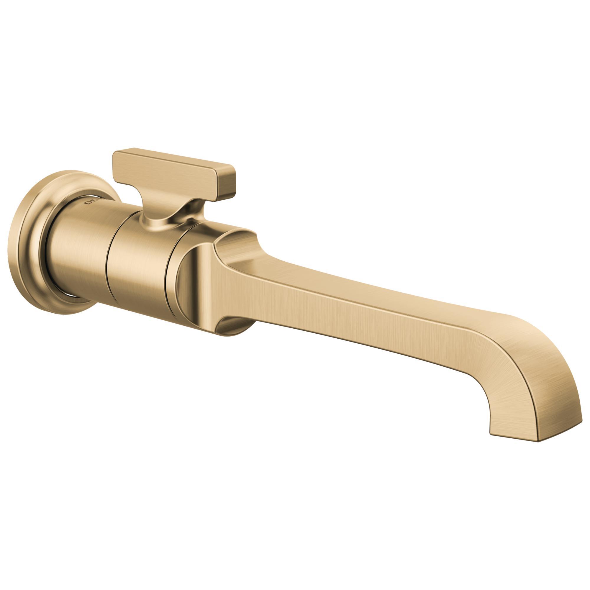 DELTA® T3589LF-CZ-PR-WL Tetra™ Bathroom Faucets, 1.2 gpm Flow Rate, 1-5/8 in H Spout, Lumicoat Champagne Bronze, 1 Handles, Lavatory Function