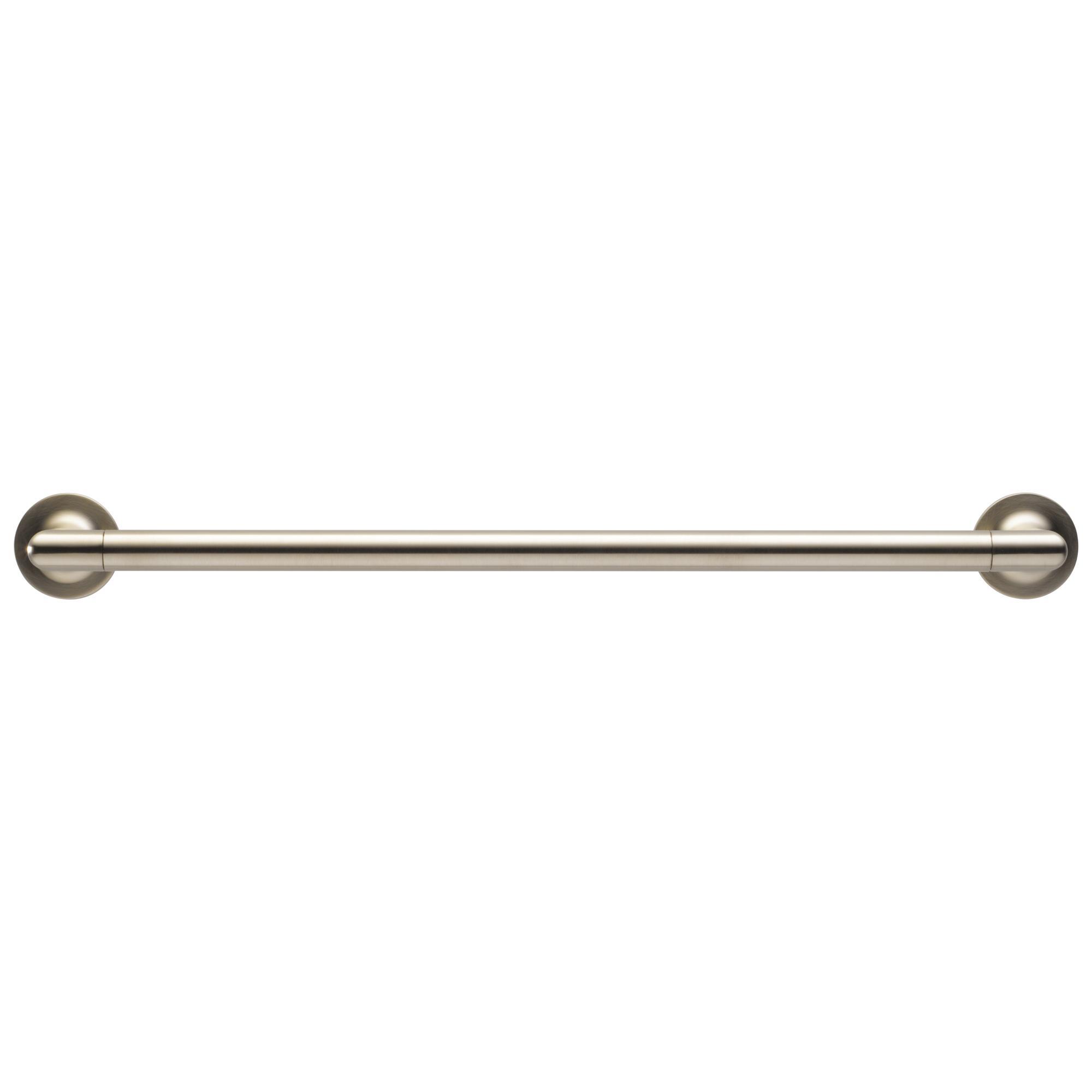 Brizo® 691875-BN Odin™ Round Towel Bar, 3/4 in Ring, 18 in L Bar, 3-7/8 in OAD, Brushed Nickel, Import