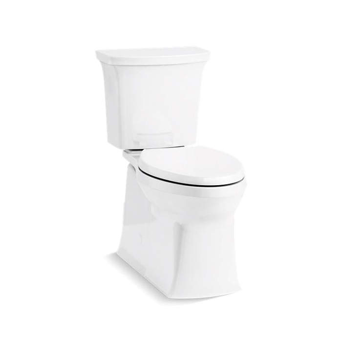 Kohler® 3814-RA-0 2-Piece Toilet, Corbelle® Comfort Height®, Elongated Bowl, 16-1/2 in H Rim, 12 in Rough-In, 1.28 gpf, White