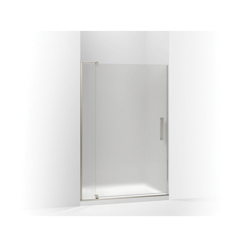 Kohler® 707541-D3-BNK Pivot Shower Door, Tempered Glass, Frameless Anodized Brushed Nickel Frame, 39-1/8 to 44 in Opening Width, 5/16 in THK Glass