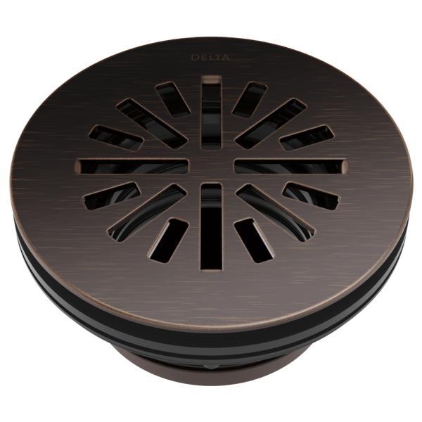 DELTA® DT051411-RB Round Shower Drain, 4 in Nominal, Brass Drain, Import