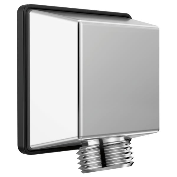 DELTA® 50570-PR Square Universal Handshower Wall Elbow, 1/2 in Nominal, FNPT x NPSM End Style, Solid Brass, Import