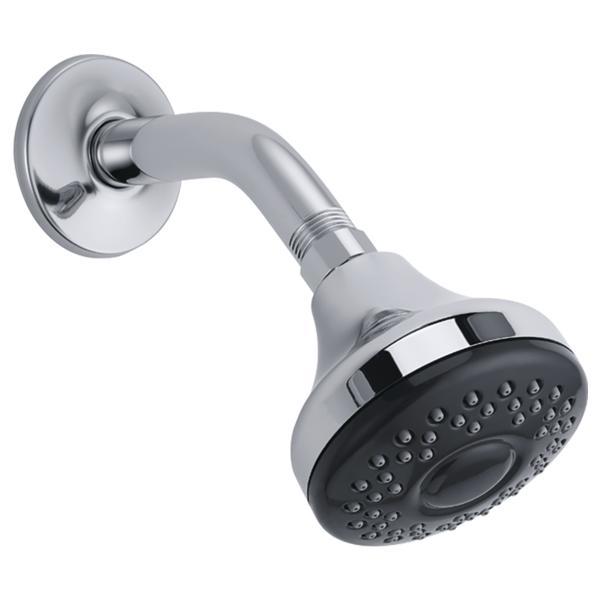 DELTA® 061366A Showerhead With 060710A Shower Arm and Flange, Fundamentals™, 1.5 gpm Minimum, 1 Sprays, 3-1/2 in Dia Head, Import