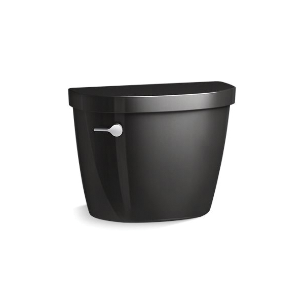 Kohler® 31615-7 Cimarron® Toilet Tank, 1.28 gpf, Left Hand Trip Lever Flush, Black