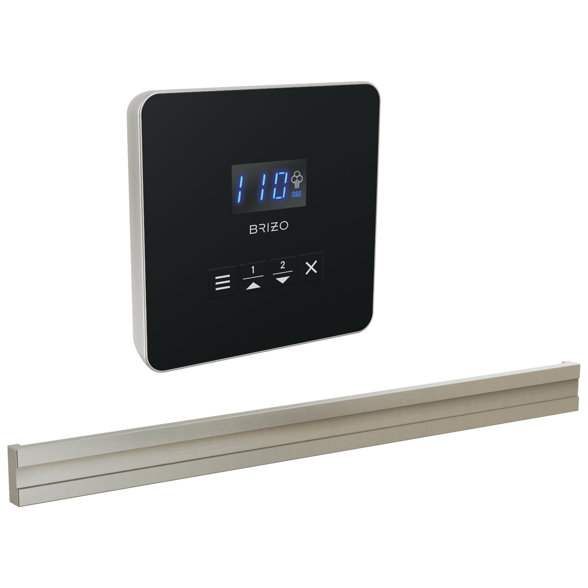 Brizo® 8CB-250L-BN-L Bilateral Steam Shower Control, Digital Display, Lumicoat Brushed Nickel, Domestic