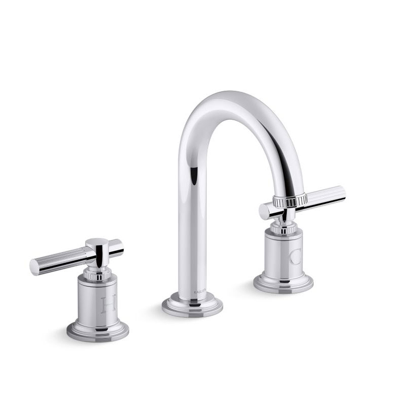 Kallista P21211-LV-CP Central Park West® Sink faucet, arch spout, lever handles, Polished Chrome