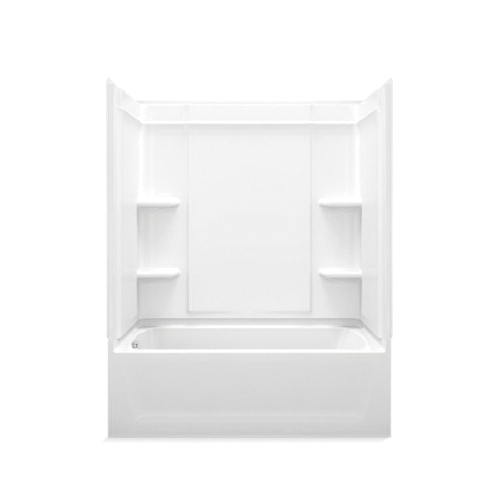 Sterling® 71320116-0 Bath/Shower, Ensemble® Medley®, 60-1/4 in L x 33-1/4 in W x 76-1/4 in H, Vikrell®, White