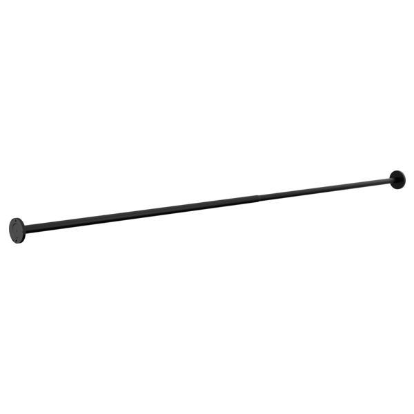 Peerless® PA905-BL PA905 Adjustable Shower Rod, 2-3/8 in Dia Rod x 44 to 72 in L Rod/Track, Stainless Steel, Matte Black, Import