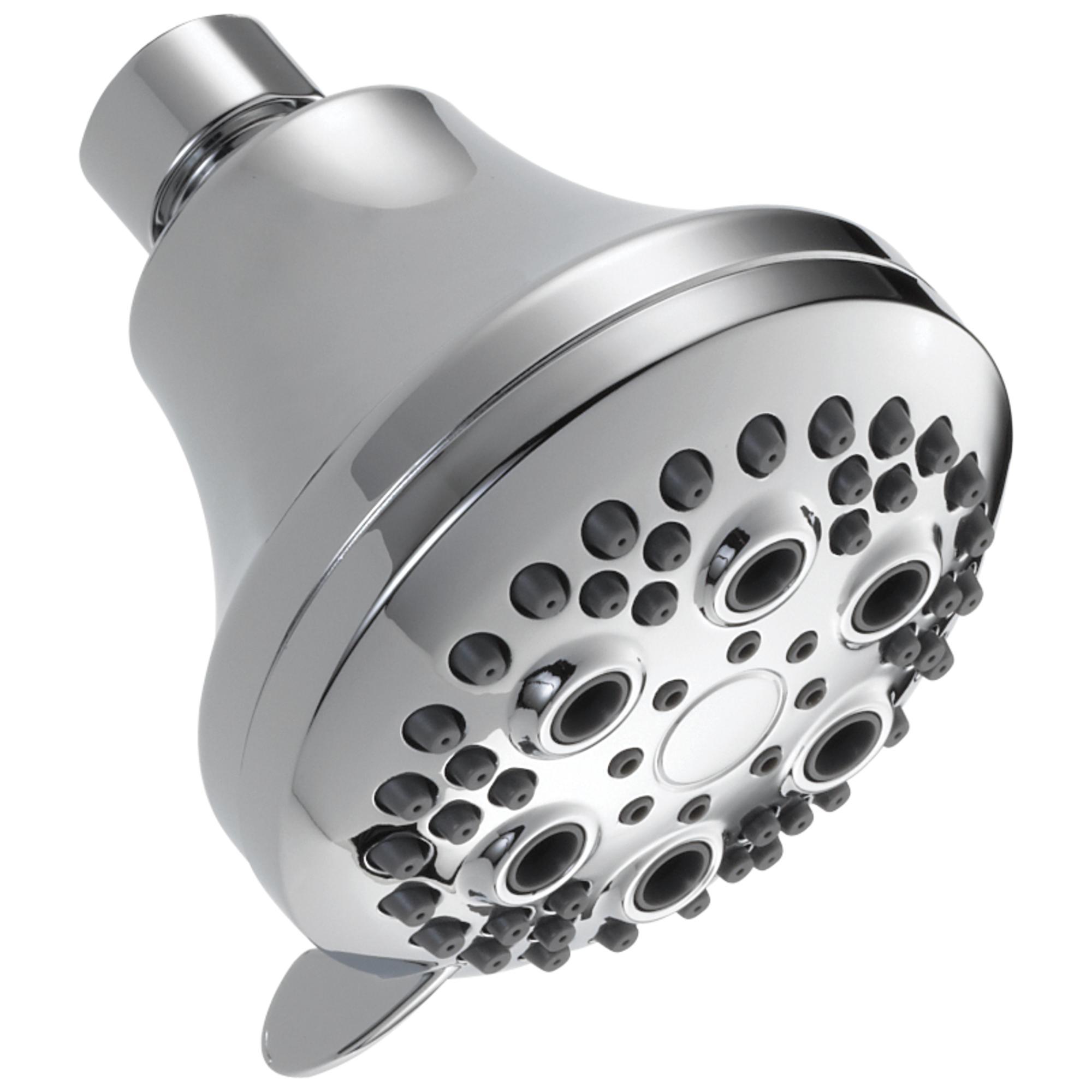 DELTA® 52634-18-PK Premium Showerhead, 1.75 gpm Minimum, 5 Sprays, 3-21/32 in Dia Head, Import