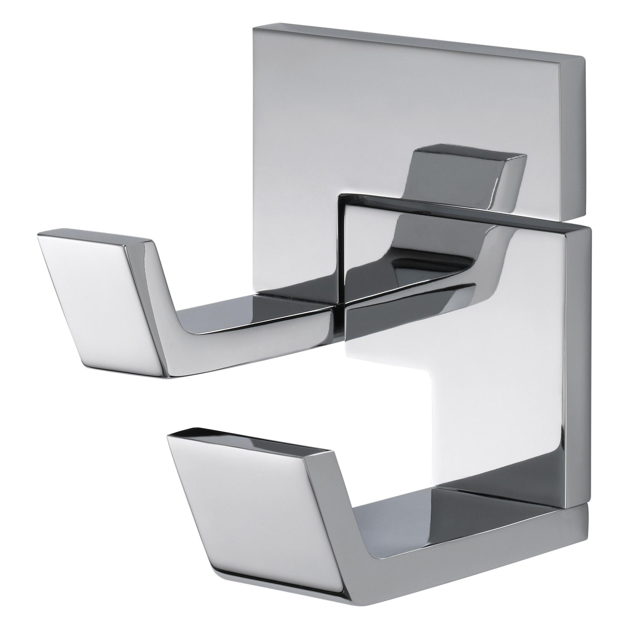 Brizo® 693580-PC Robe Hook, 2 Hooks, 6 in OAW x 4 in OAD x 2-13/16 in OAH, Brass, Import