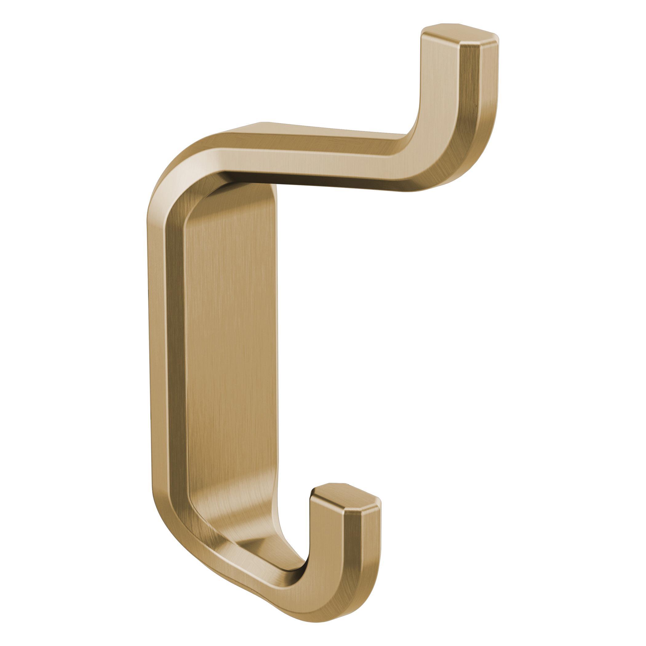 Brizo® 693598-GL Levoir™ Robe Hook, 2 Hooks, 1-3/8 in OAW x 3-13/16 in OAD x 5-13/16 in OAH, Import