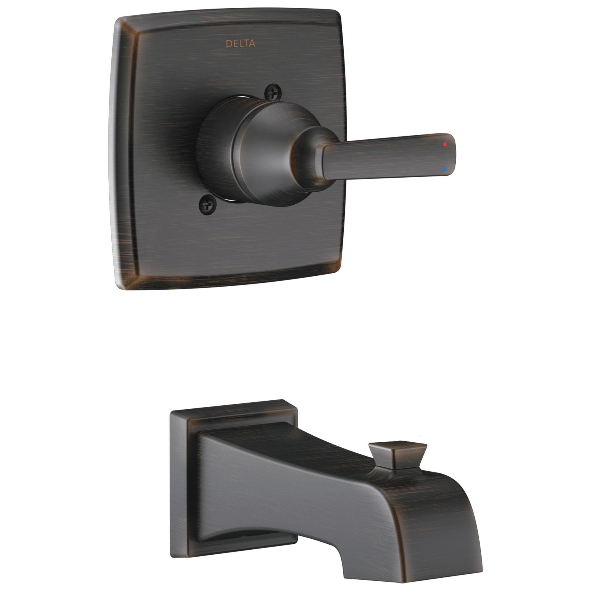 DELTA® T14164-RB Monitor® 14 Ashlyn® 1-Function Wall Mount Tub Trim, Venetian Bronze, 1 Handles, Domestic