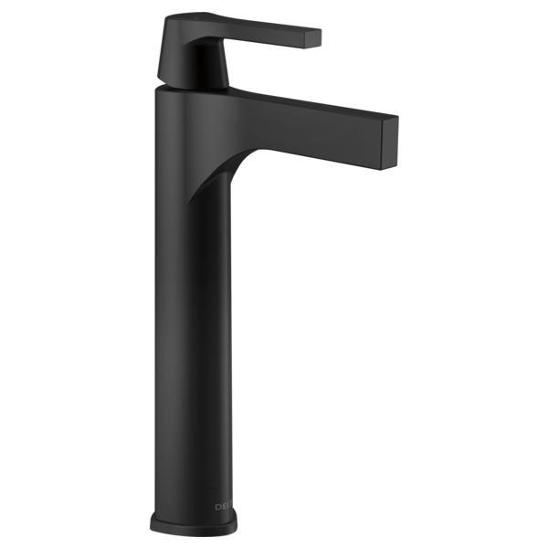 DELTA® 774-BL-DST Zura™ Bathroom Faucet, 5 in Spout, 9-15/16 in H Spout, Matte Black, 1 Handles